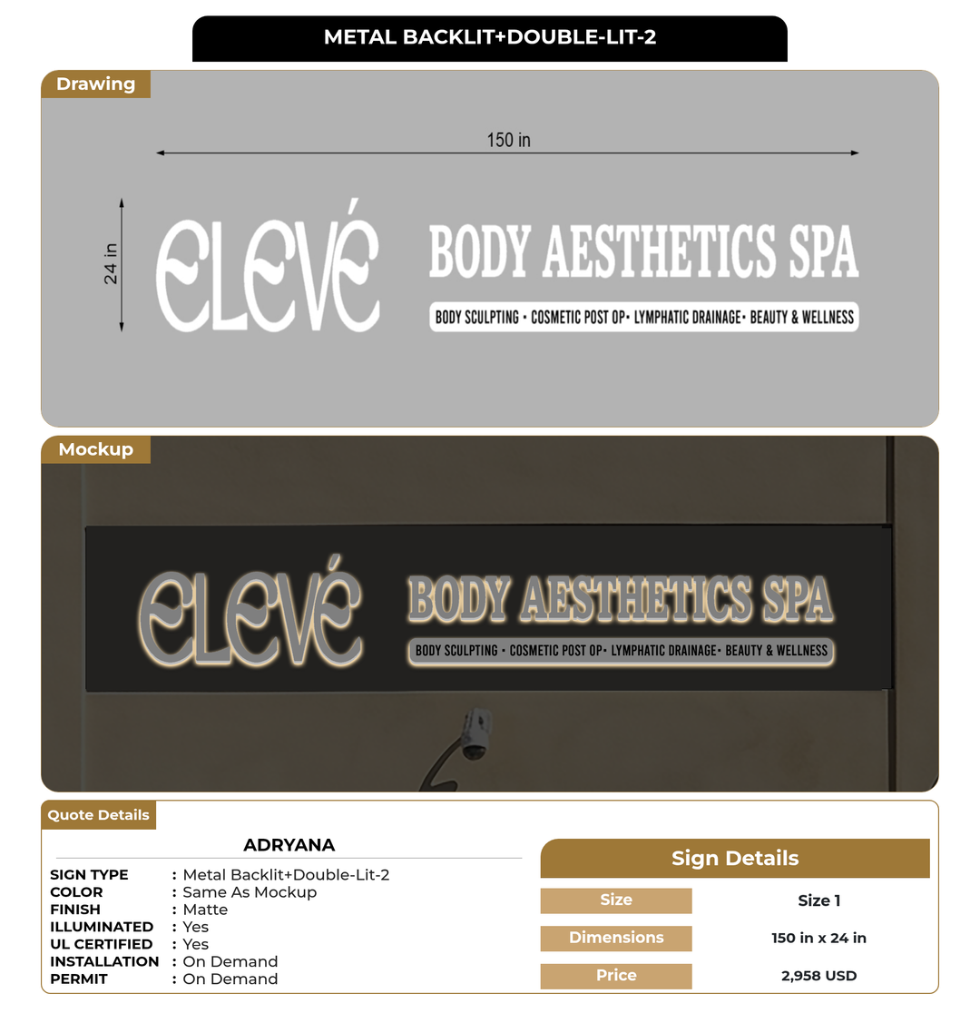 CUSTOM MOCKUP SIGN FOR Adryana