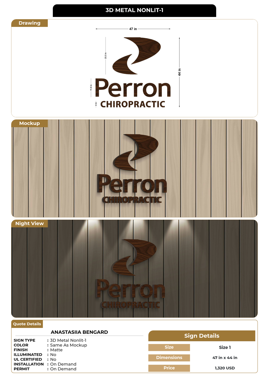 CUSTOM MOCKUP SIGN FOR Anastasiia Bengard