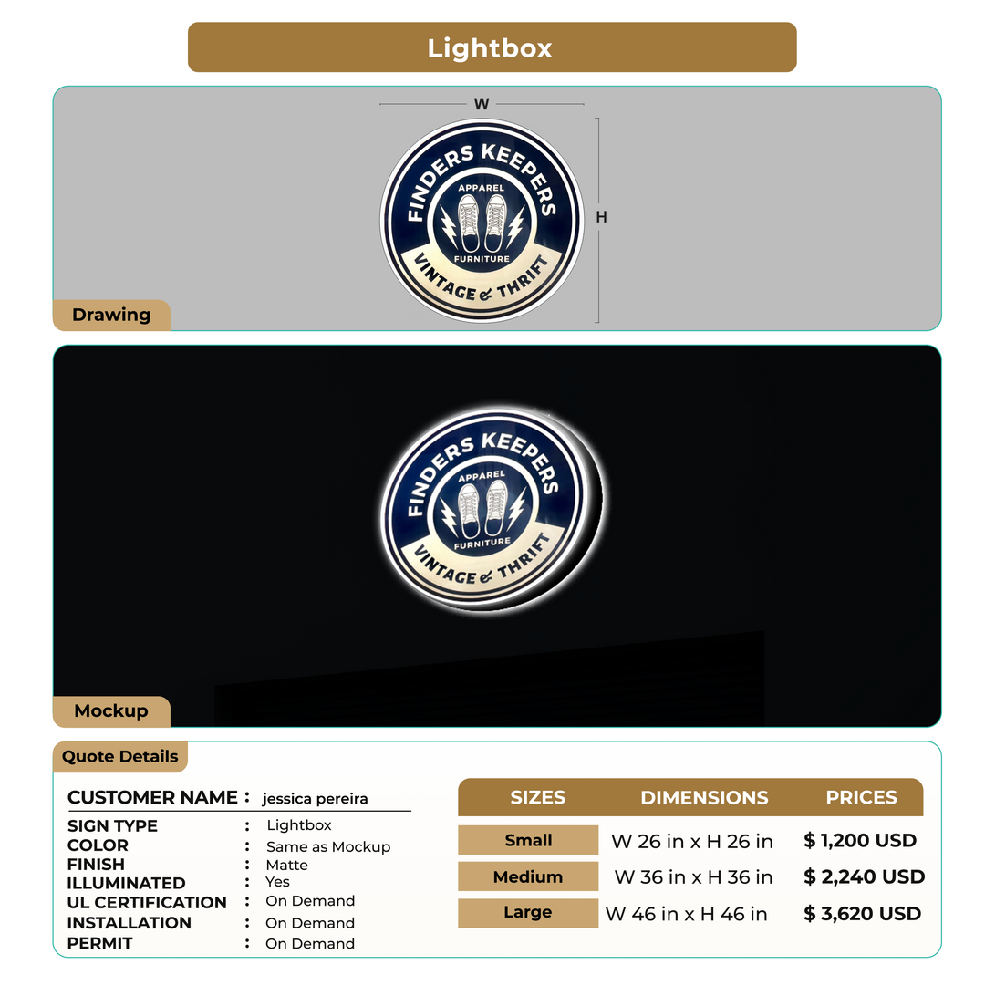 Custom Signs for jessica pereira
