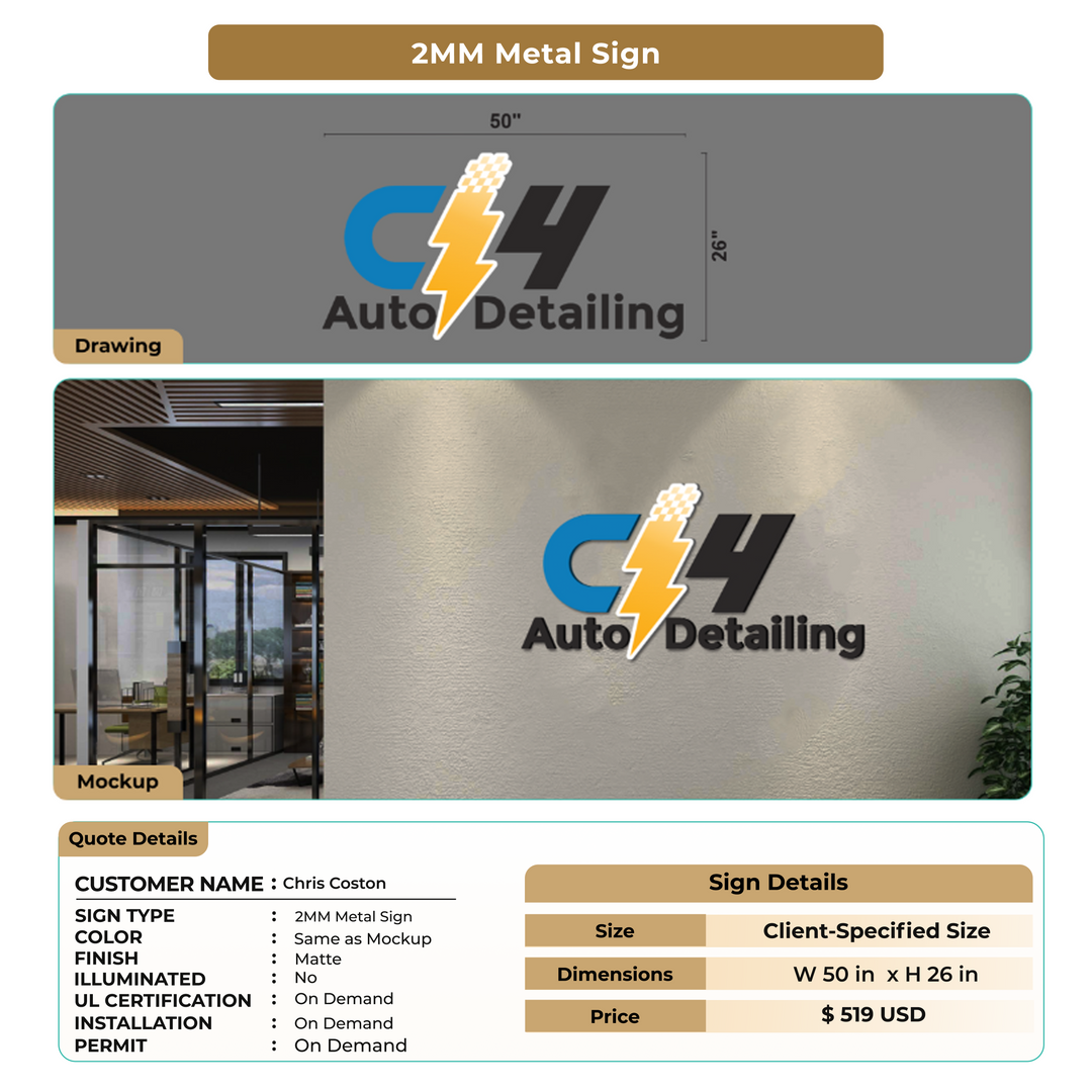 Custom Signs for Chris Coston