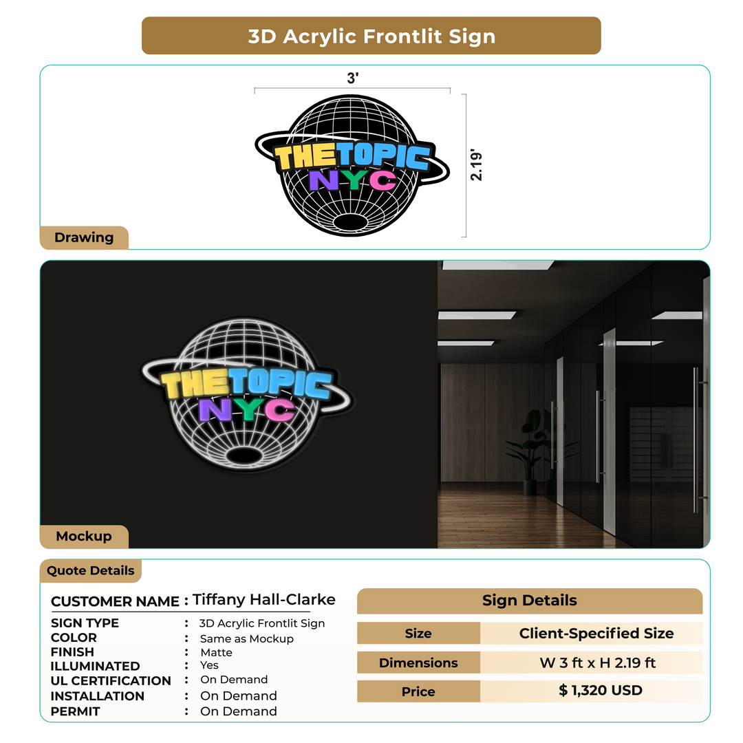 Custom Signs for Tiffany Hall-Clarke