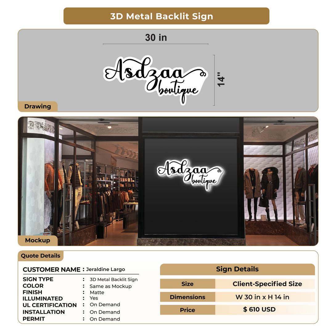 Custom Signs for Jeraldine Largo