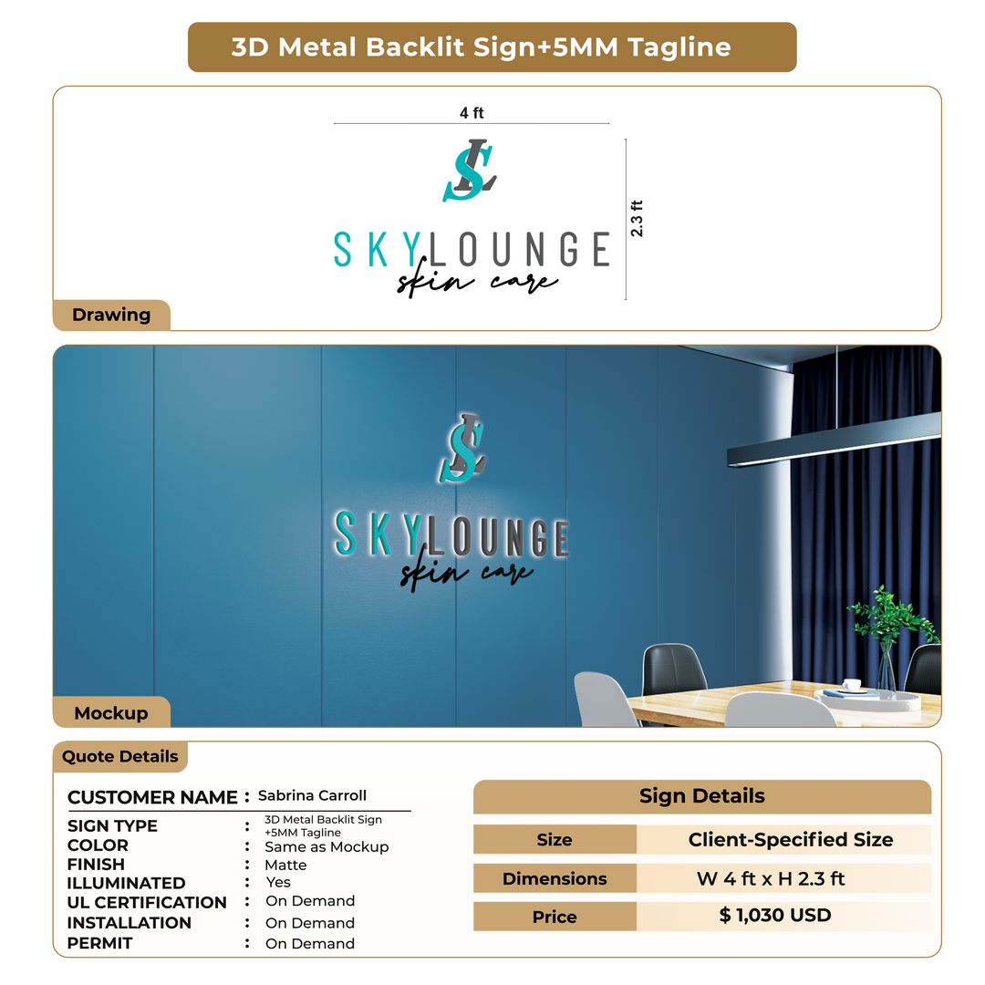 Custom Signs for Sabrina Carroll