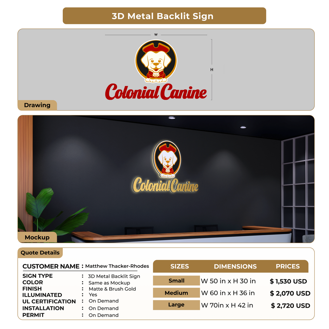 Custom Signs for Matthew Thacker-Rhodes