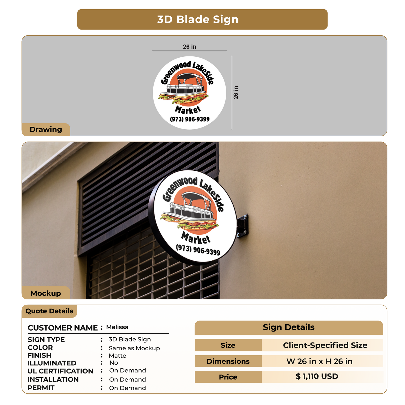 Custom Signs For Melissa