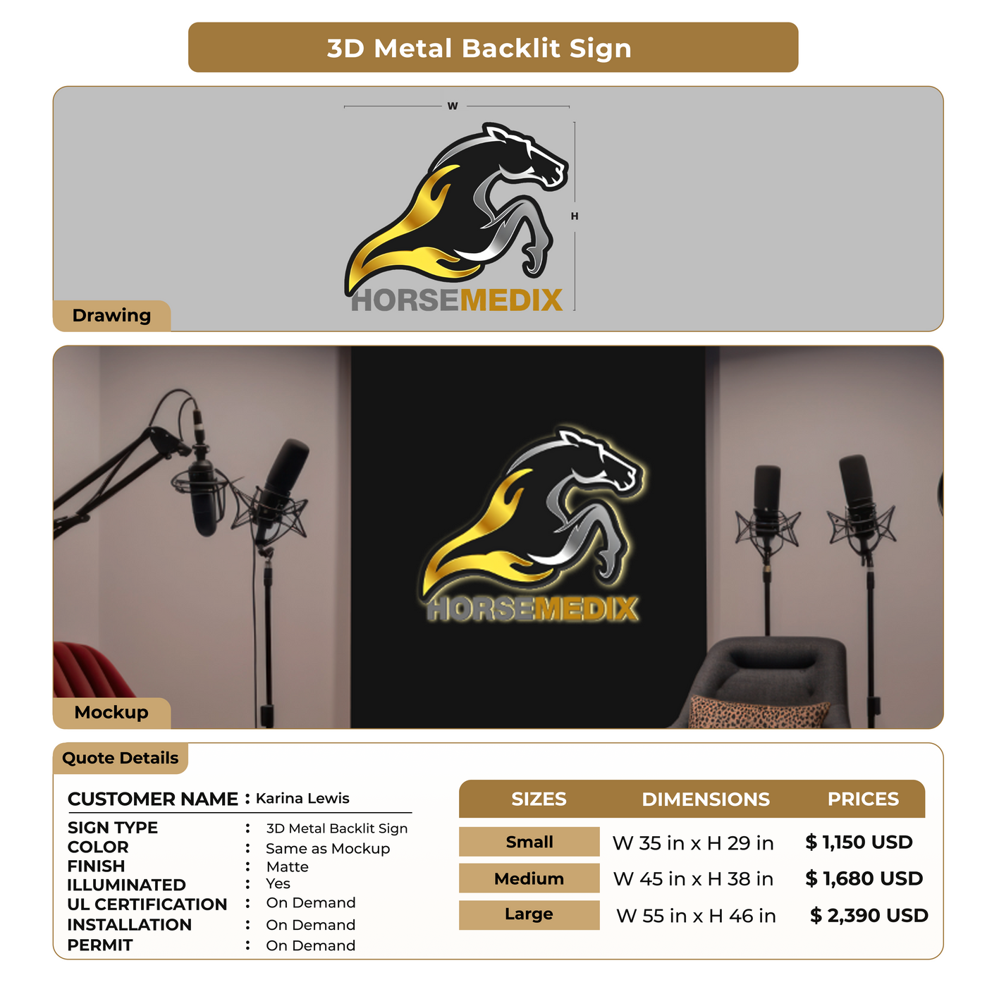 Custom Signs for Karina Lewis