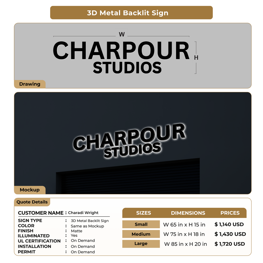 Custom Signs for Charadi Wright