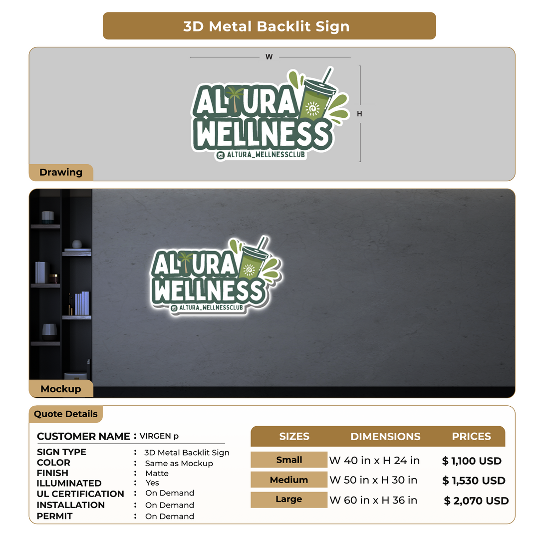 Custom Signs for VIRGEN p