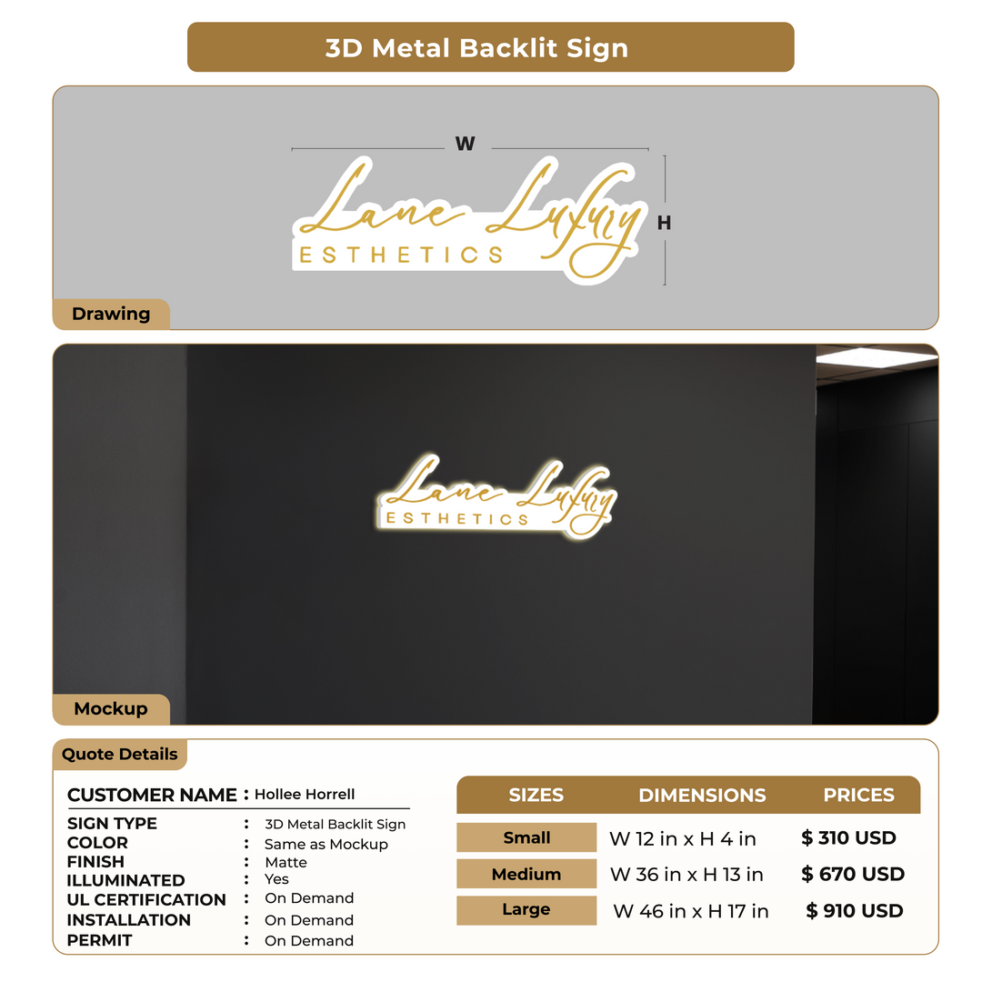 Custom Signs for Hollee Horrell