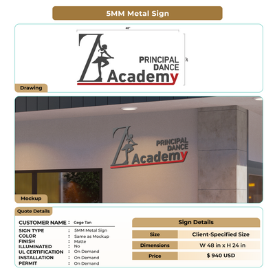 Custom Signs for Gege Tan