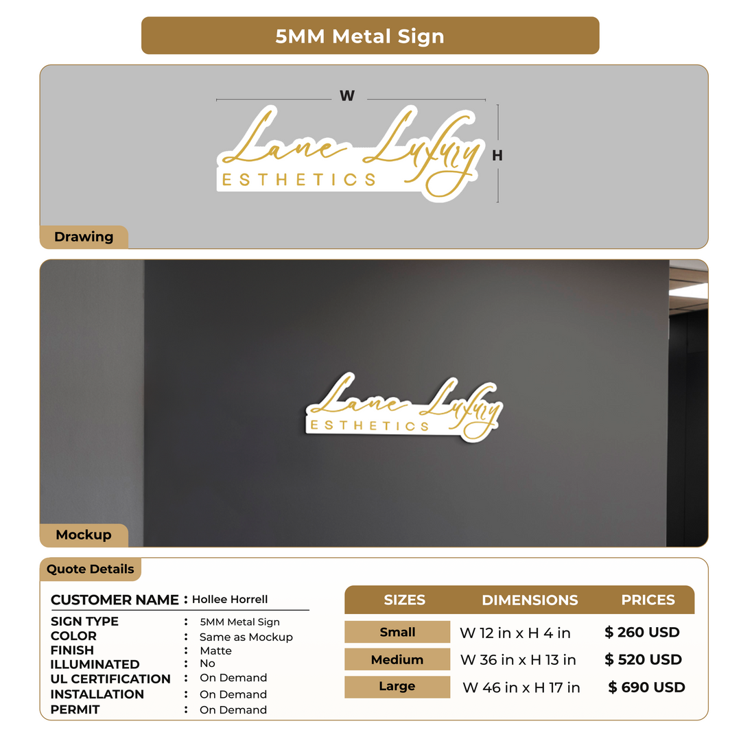 Custom Signs for Hollee Horrell