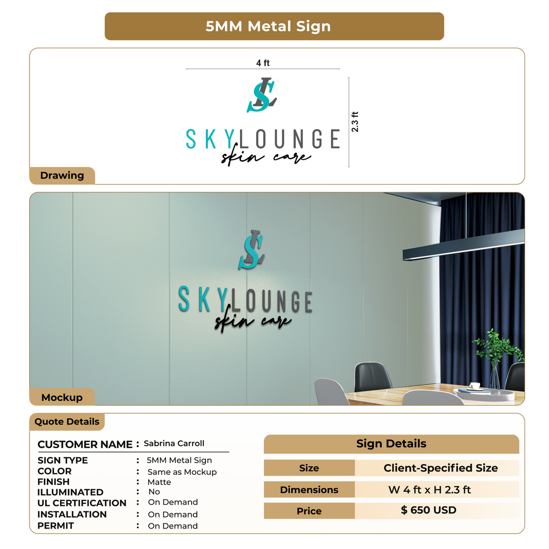 Custom Signs for Sabrina Carroll