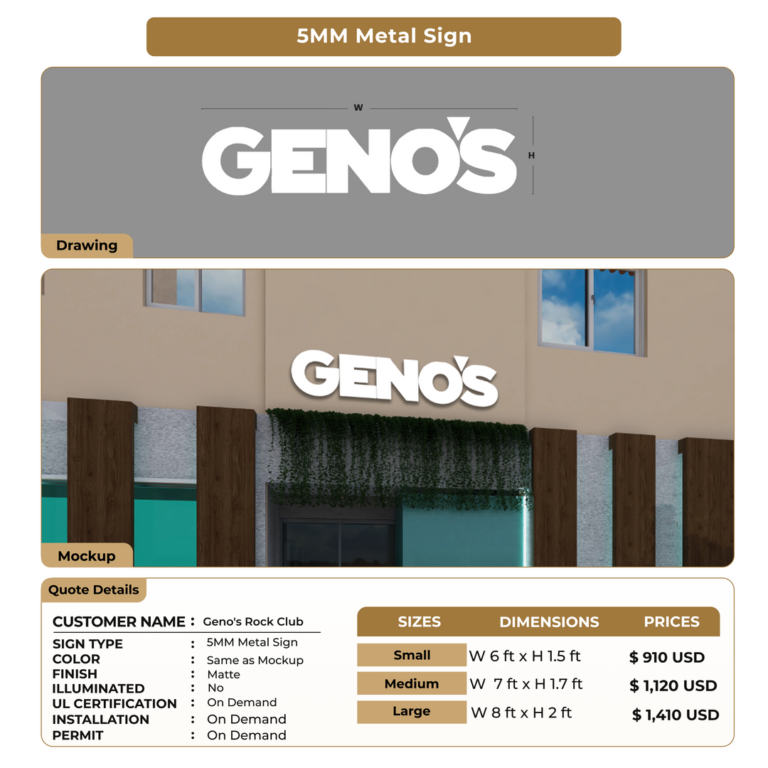 Custom Signs for Geno&