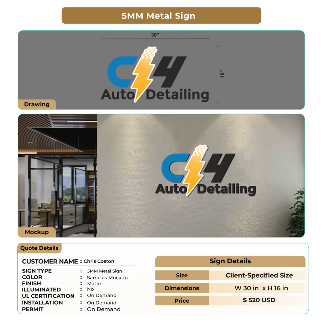 Custom Signs for Chris Coston