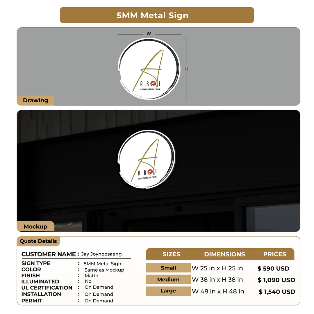 Custom Signs for Jay Joynoosaeng