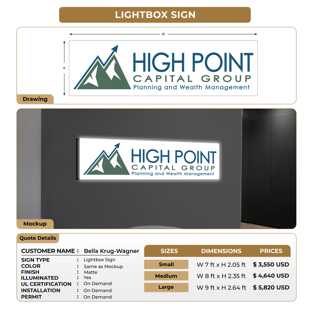 Custom Signs for Bella Krug-Wagner