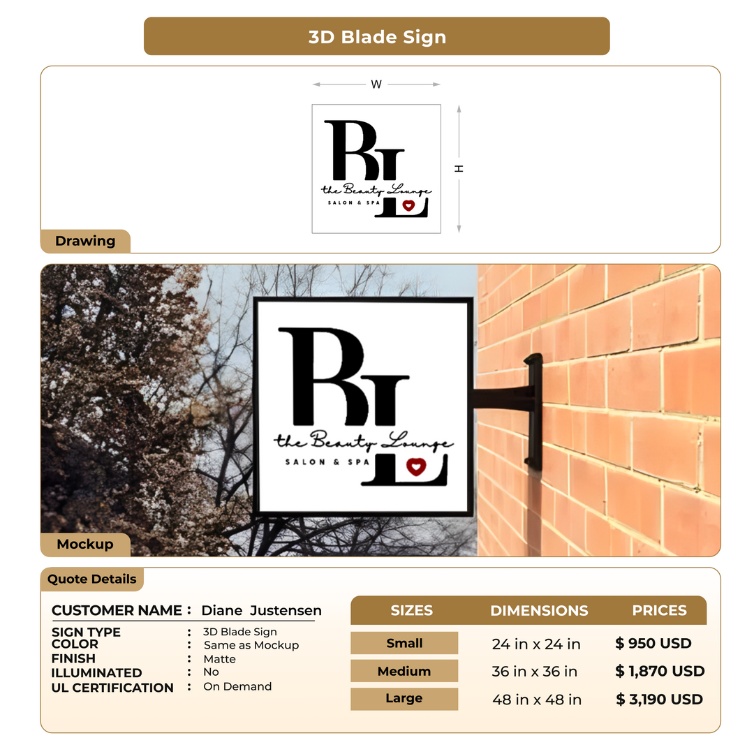 Custom Signs for Diane Justensen