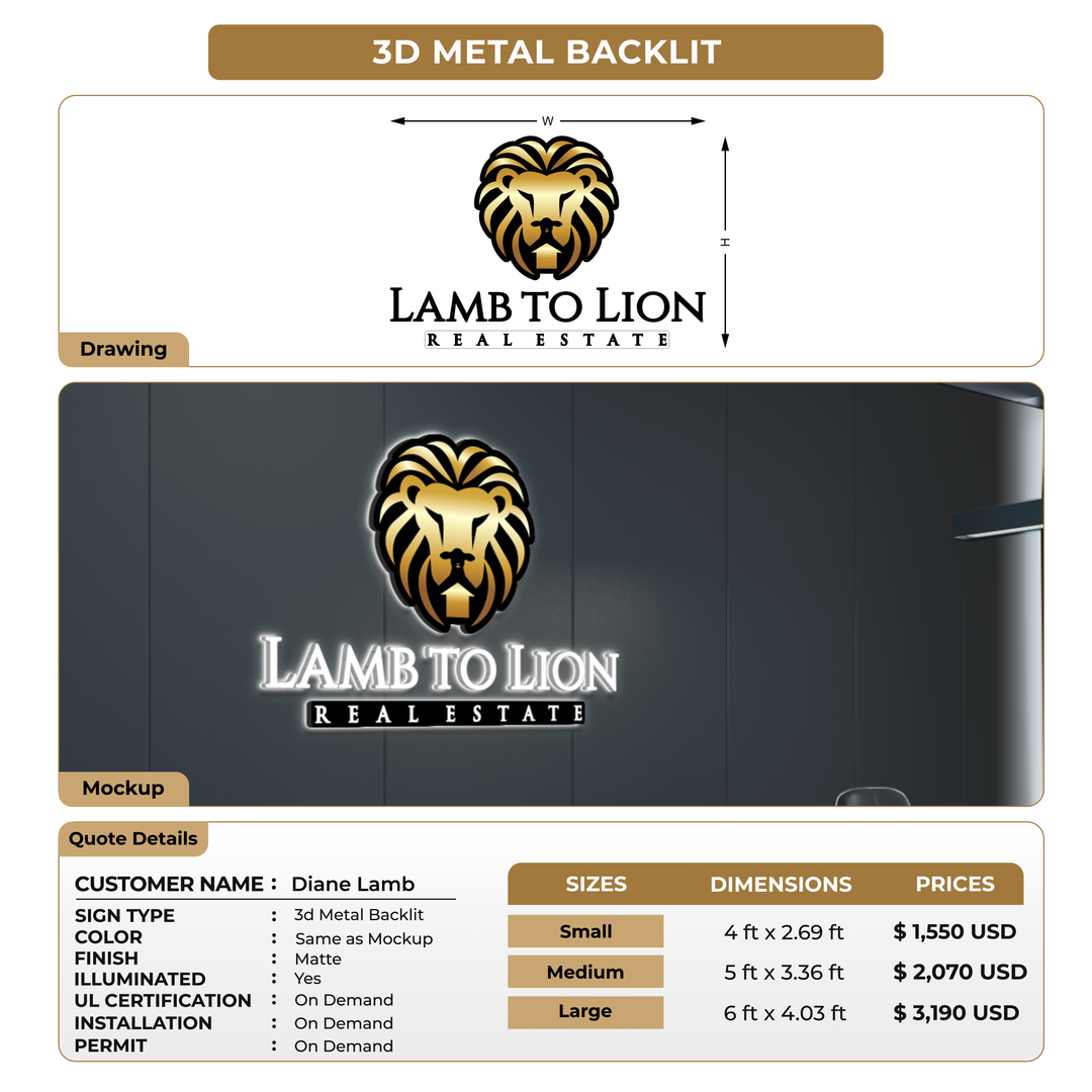 Business signage for Diane Lamb