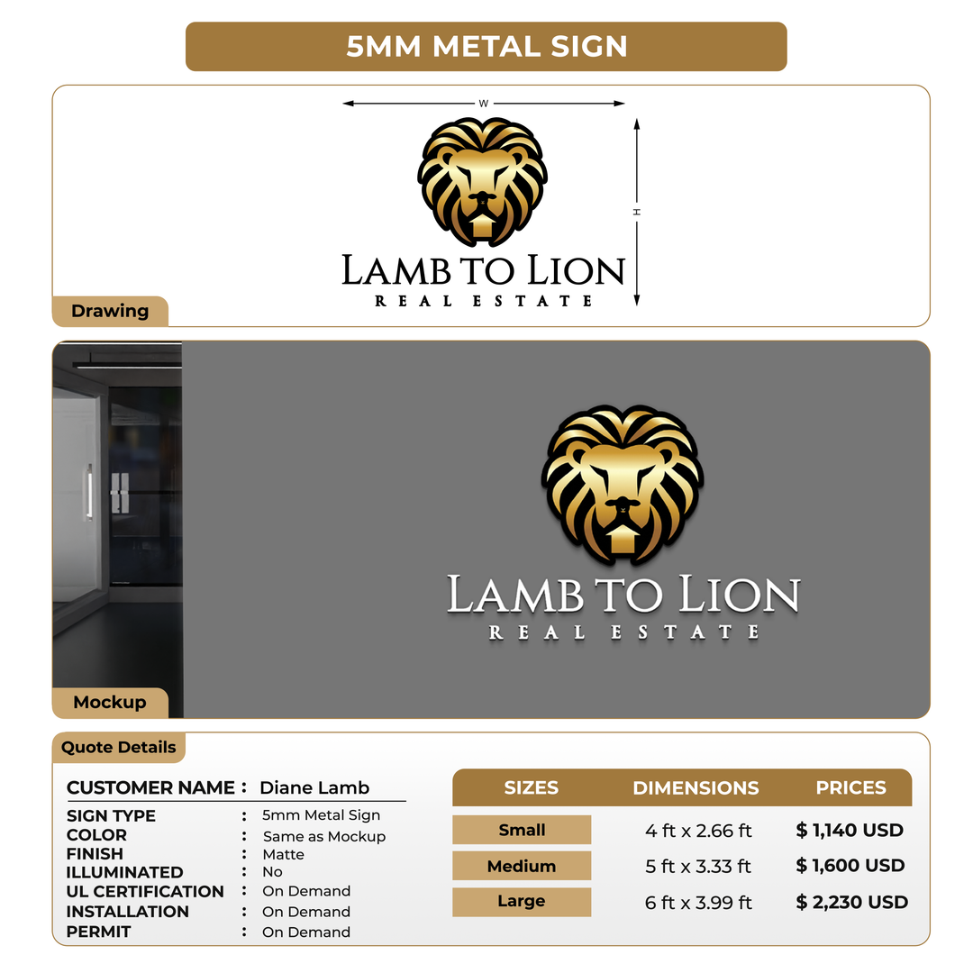 Business signage for Diane Lamb