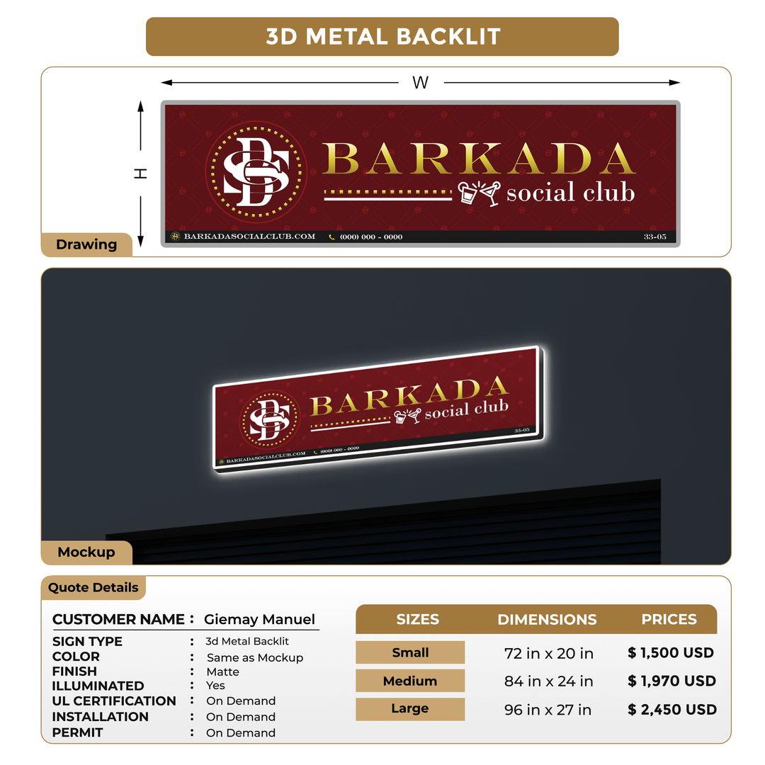 Business Signage for Giemay Manuel