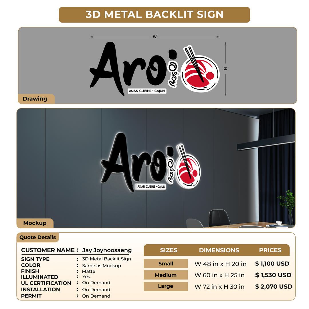 Business signage for Jay Joynoosaeng