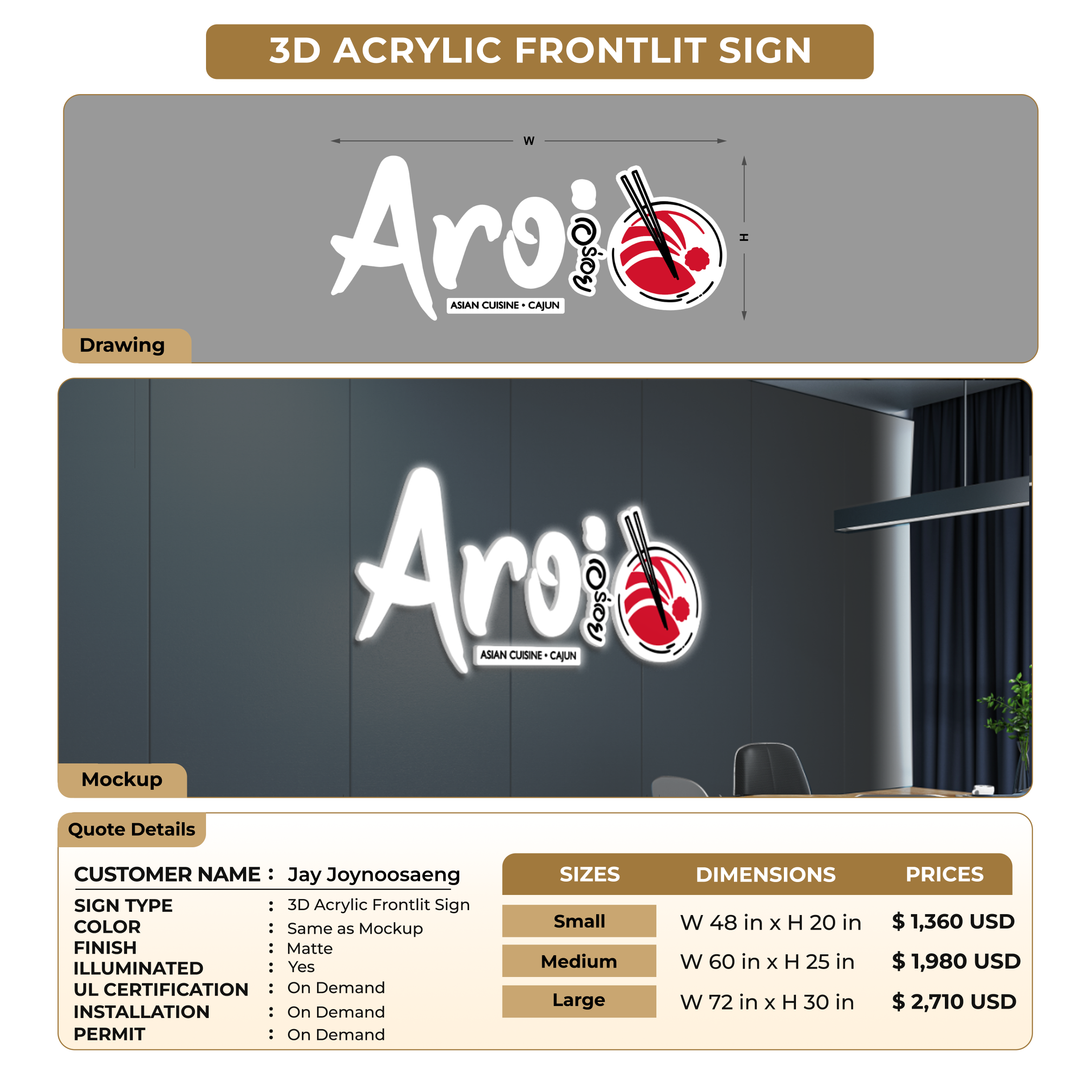Business signage for Jay Joynoosaeng