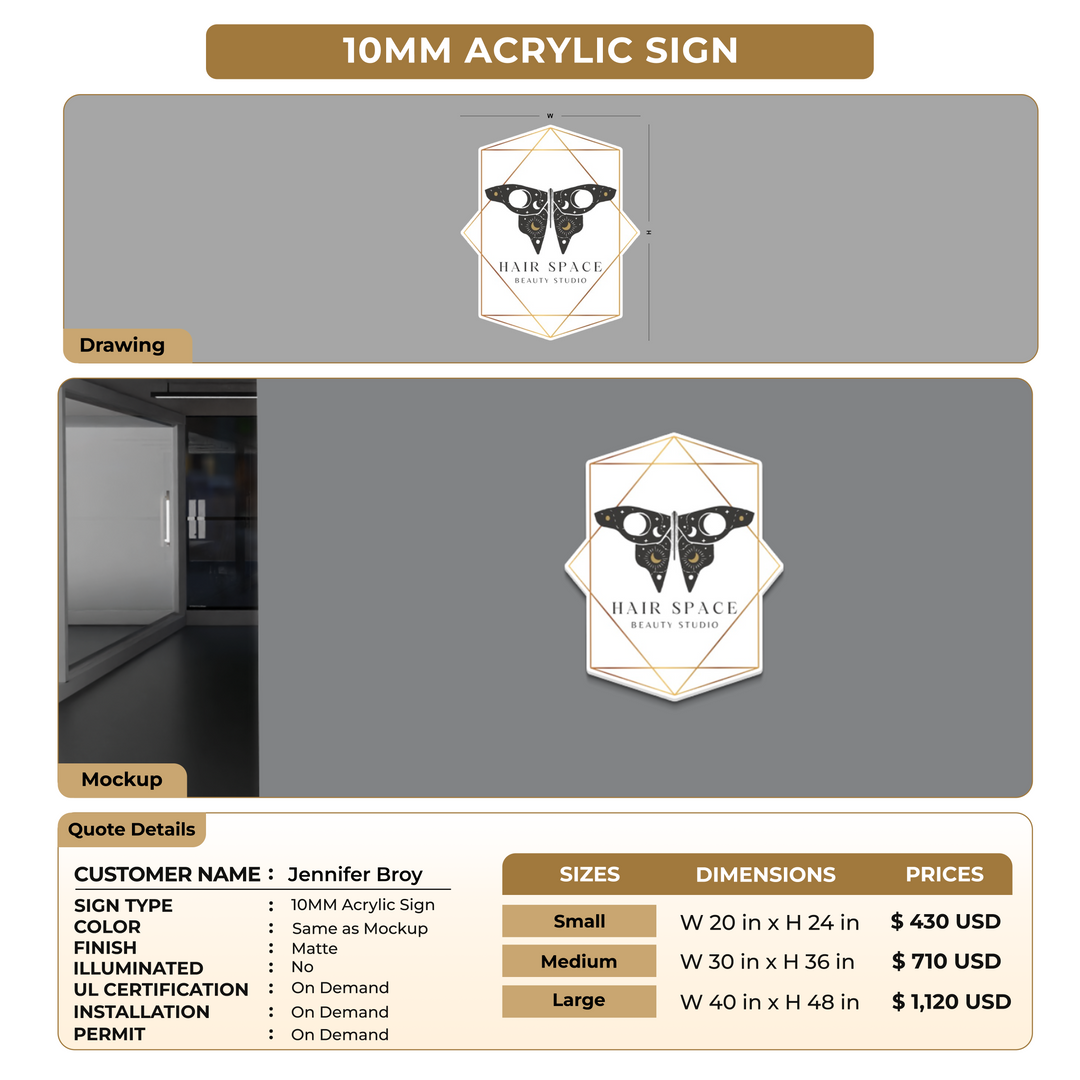 Business signage for Jennifer Broy