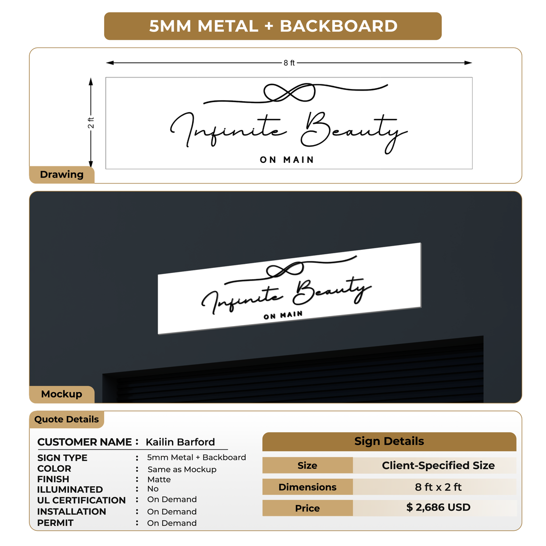 Business signage for Kailin Barford