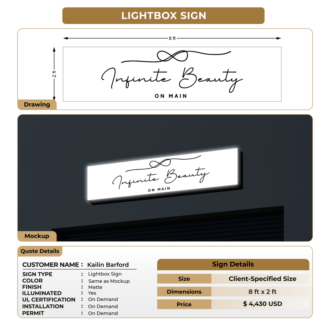 Business signage for Kailin Barford