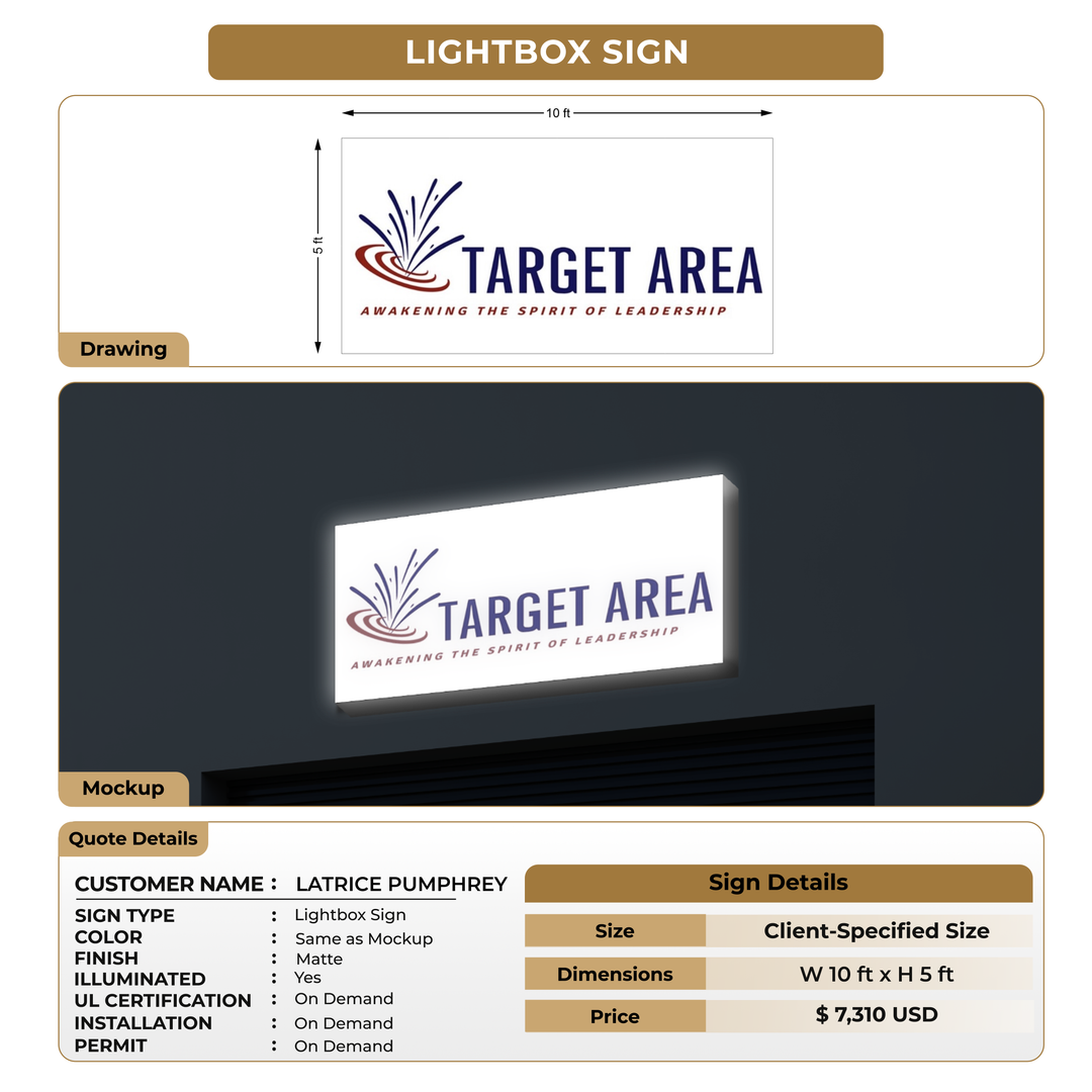 Lightbox Sign for LATRICE PUMPHREY
