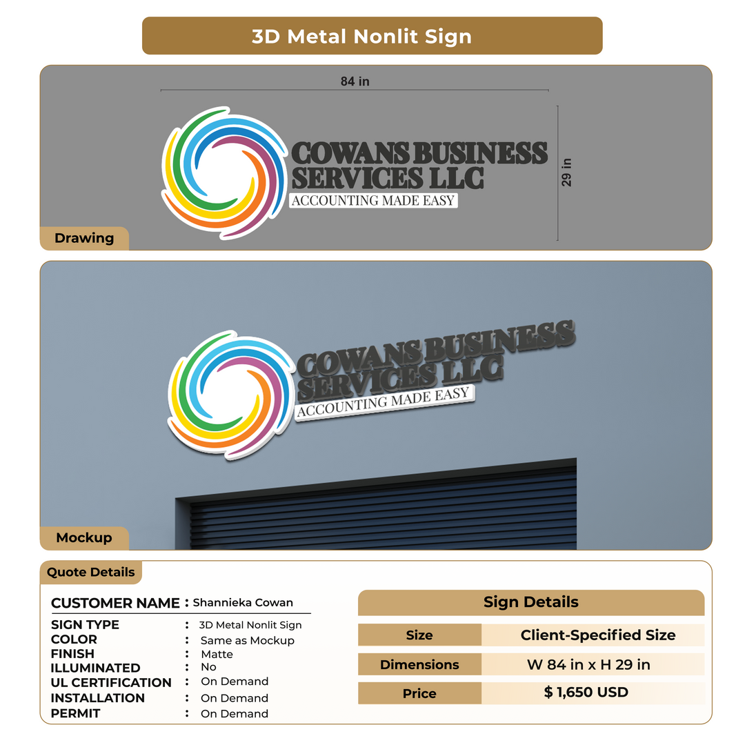 Custom Signs for Shannieka Cowan