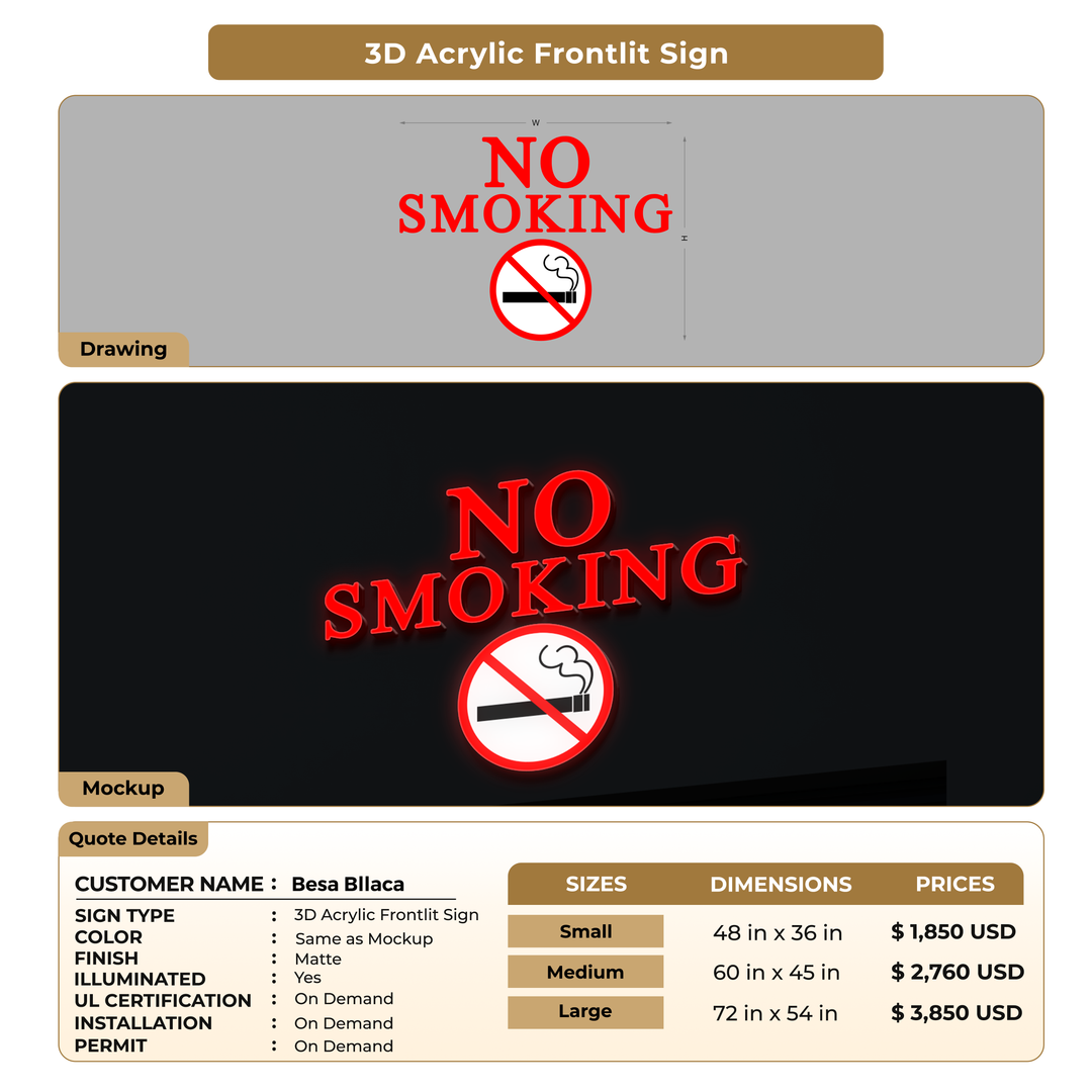 Custom Signs For Besa Bllaca