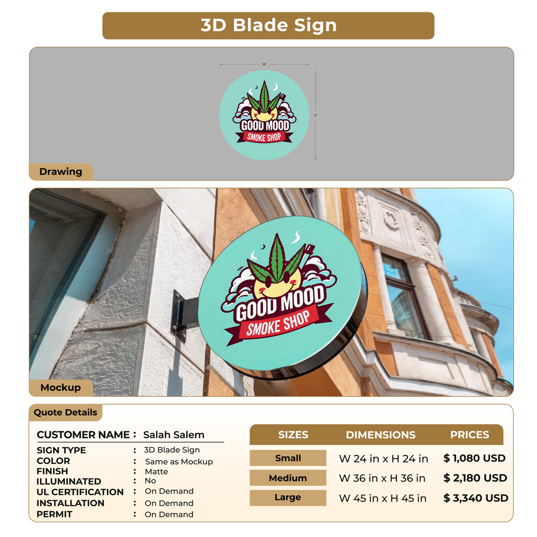Custom Sign For Salah Salem