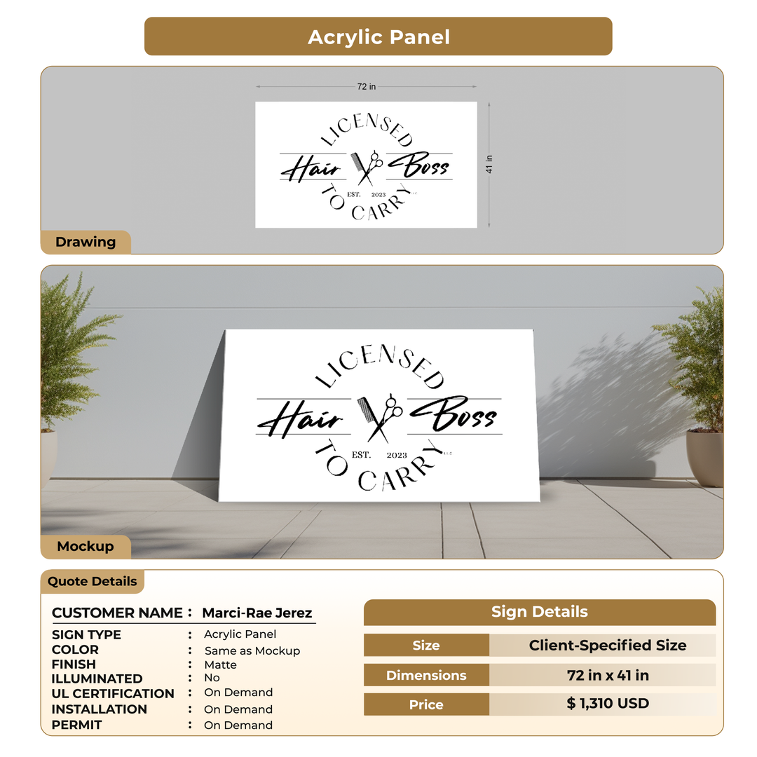 Custom Signs For Marci-Rae Jerez