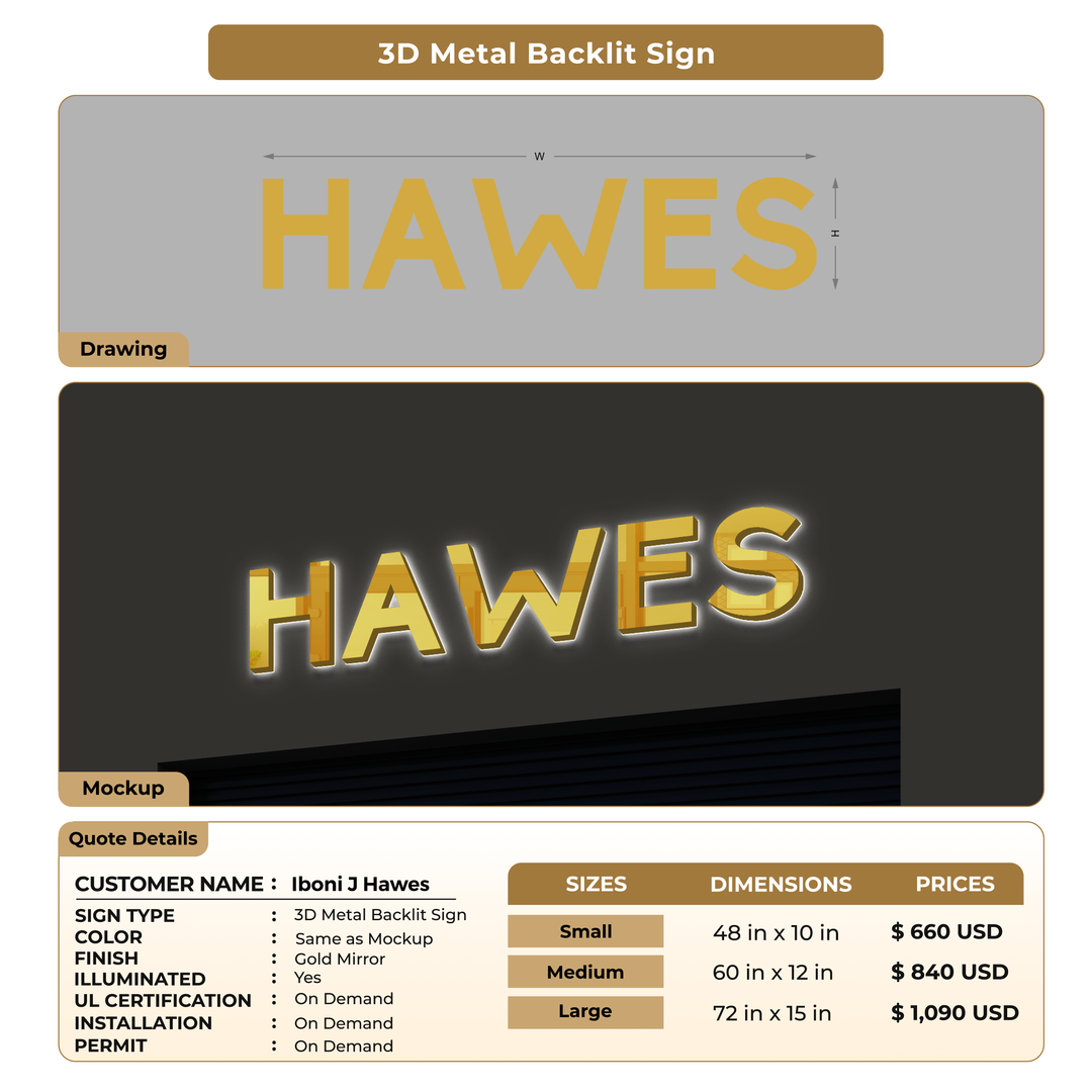 Custom Signs For Iboni J Hawes