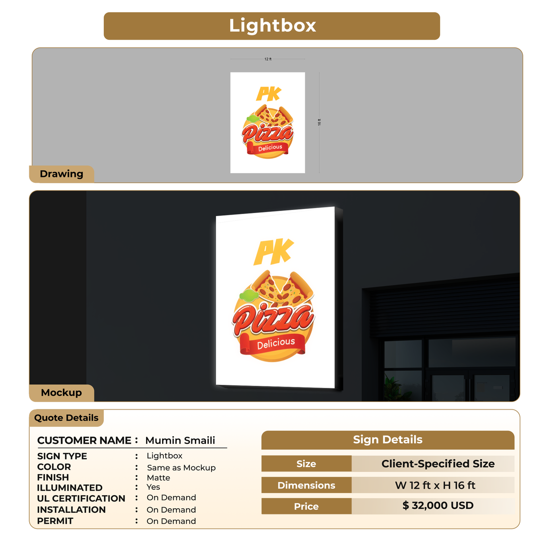 Lightbox Sign For Mumin Smaili