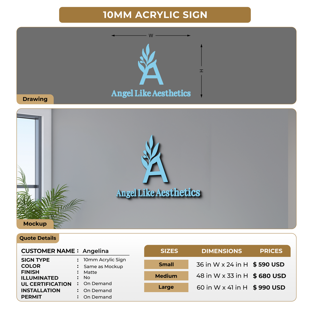Custom Signs For Angelina