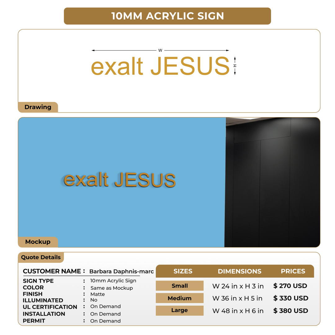 Custom Signs For Barbara Daphnis-marc