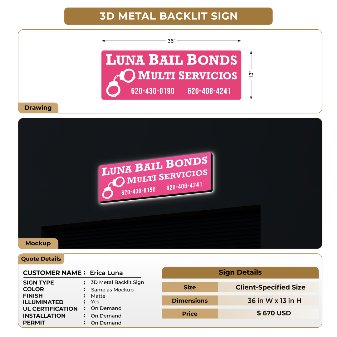 Custom Signs For Erica Luna