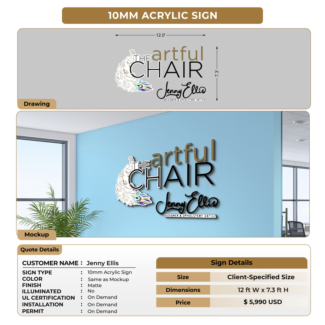 Custom Signs For Jenny Ellis