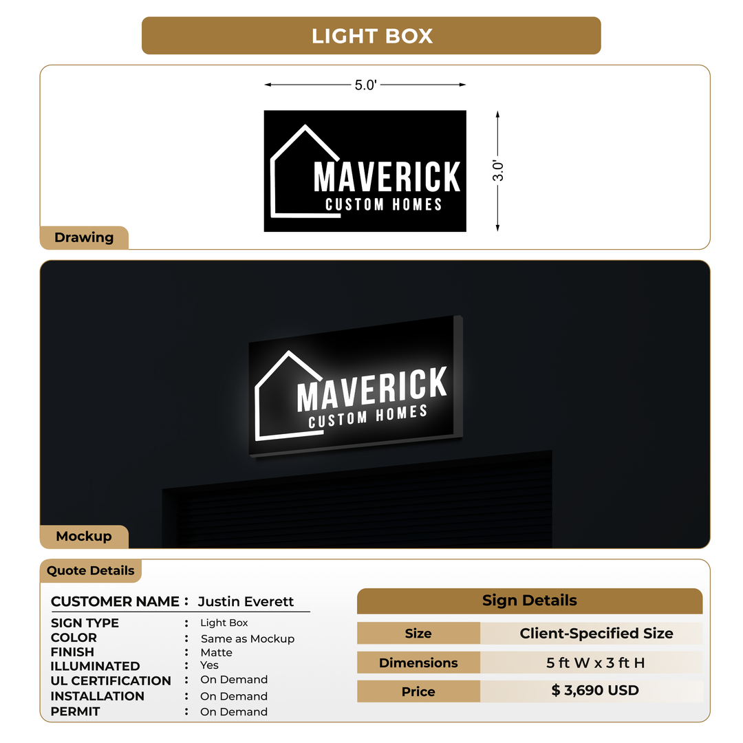 Custom Signs For Justin Everett