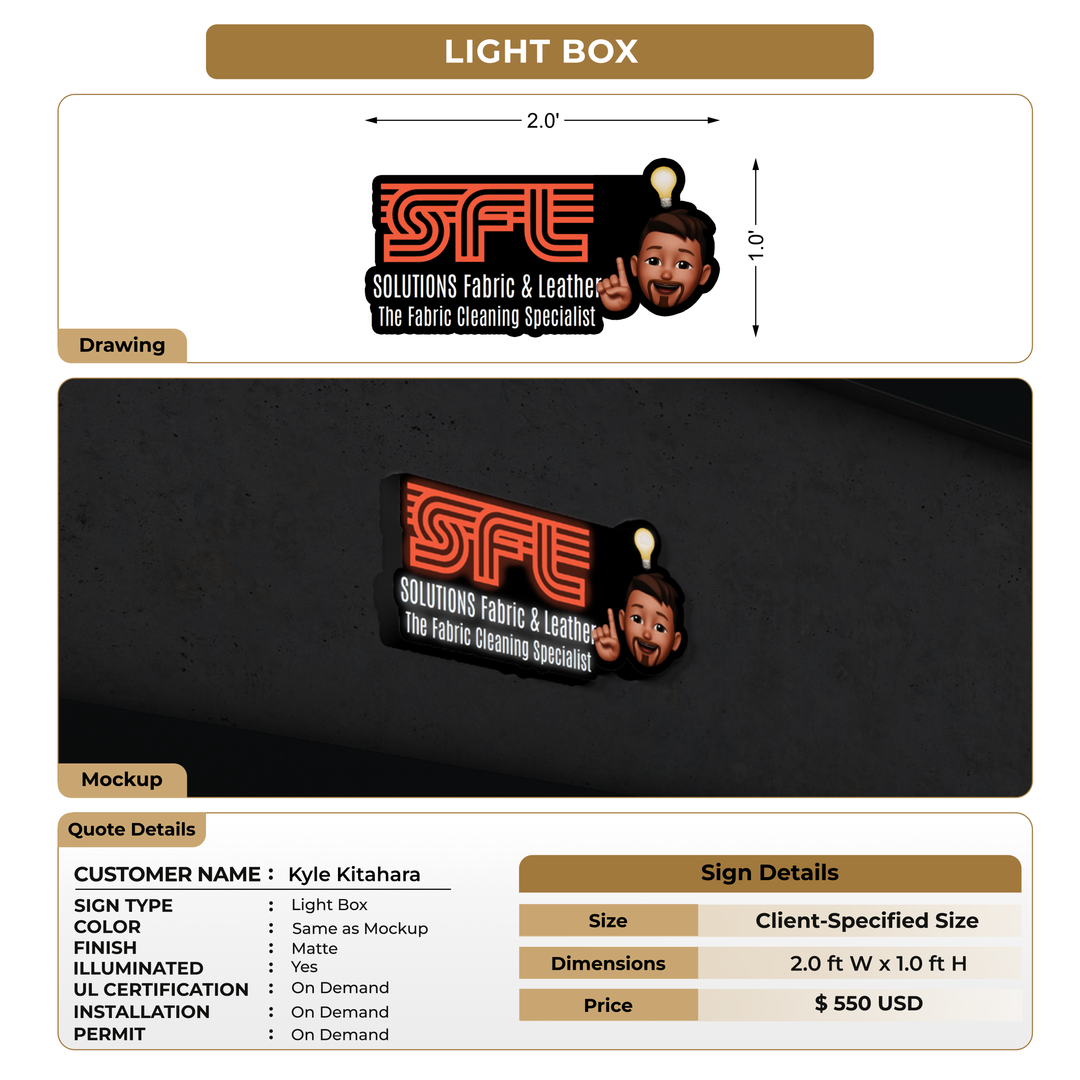 Custom Signs for Kyle Kitahara
