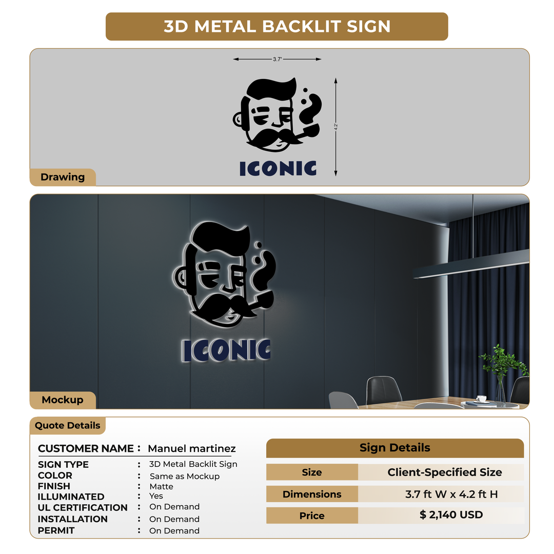 Custom Signs For Manuel martinez