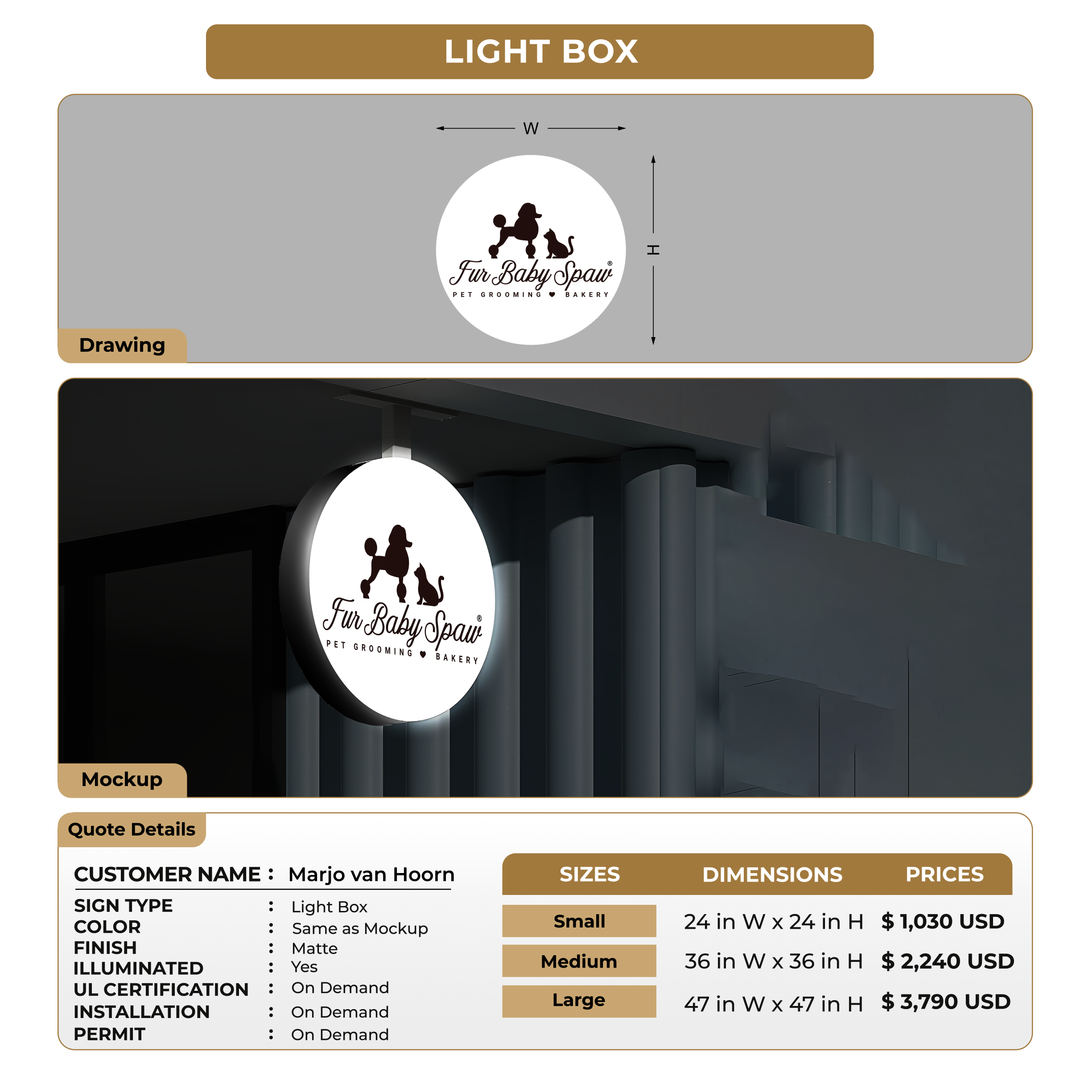 remaining payment for lightbox sign size medium Marjo van Hoorn