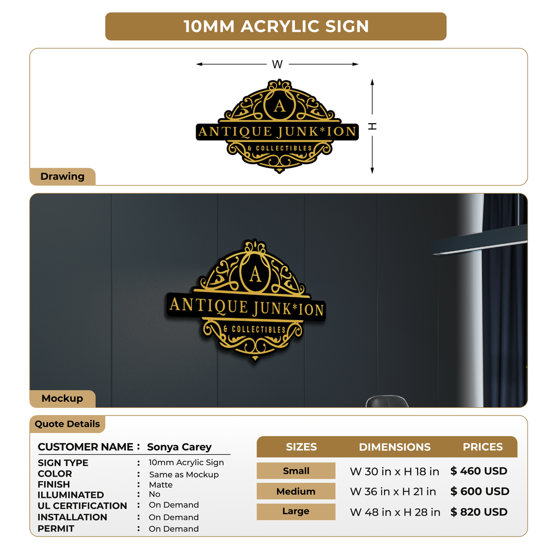Custom Signs For Sonya Carey