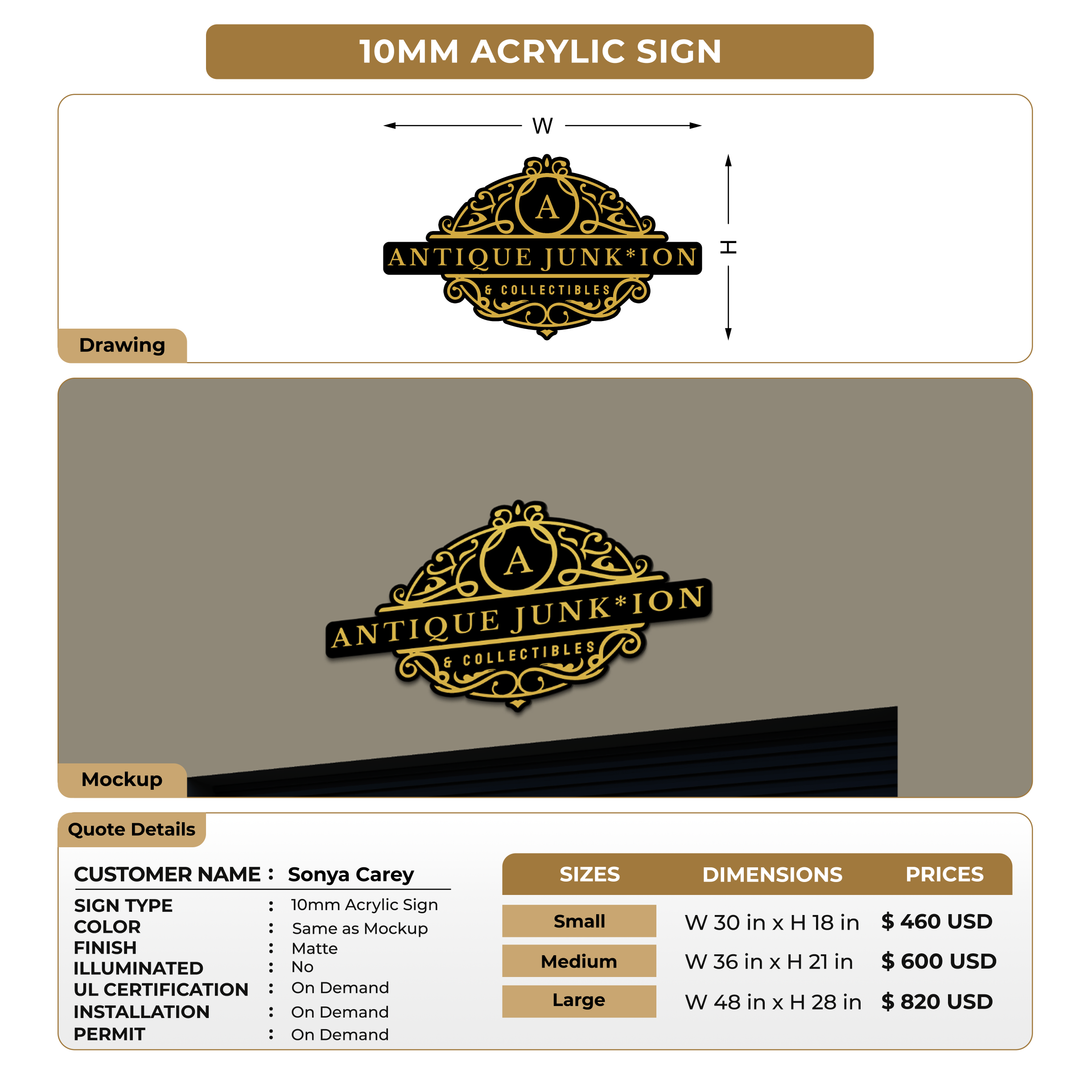 Custom Signs For Sonya Carey