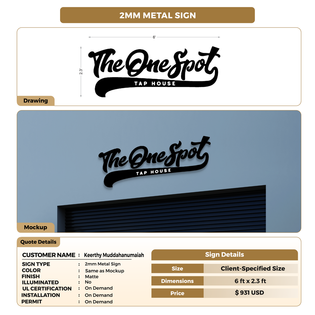 Business signage For Keerthy Muddahanumaiah