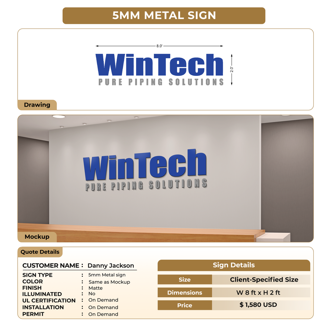 Business signage for Danny Jackson