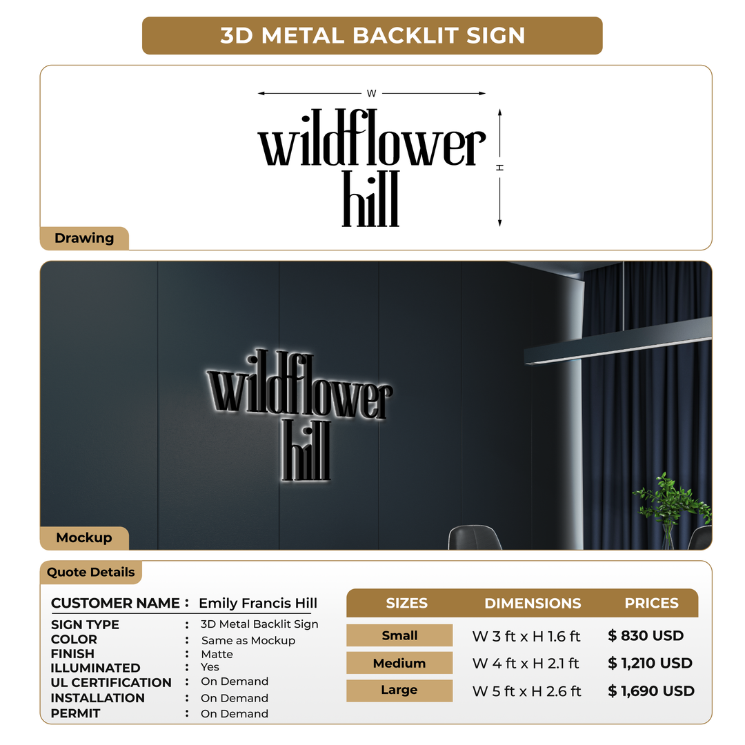 Custom Signs For Emily Francis Hill