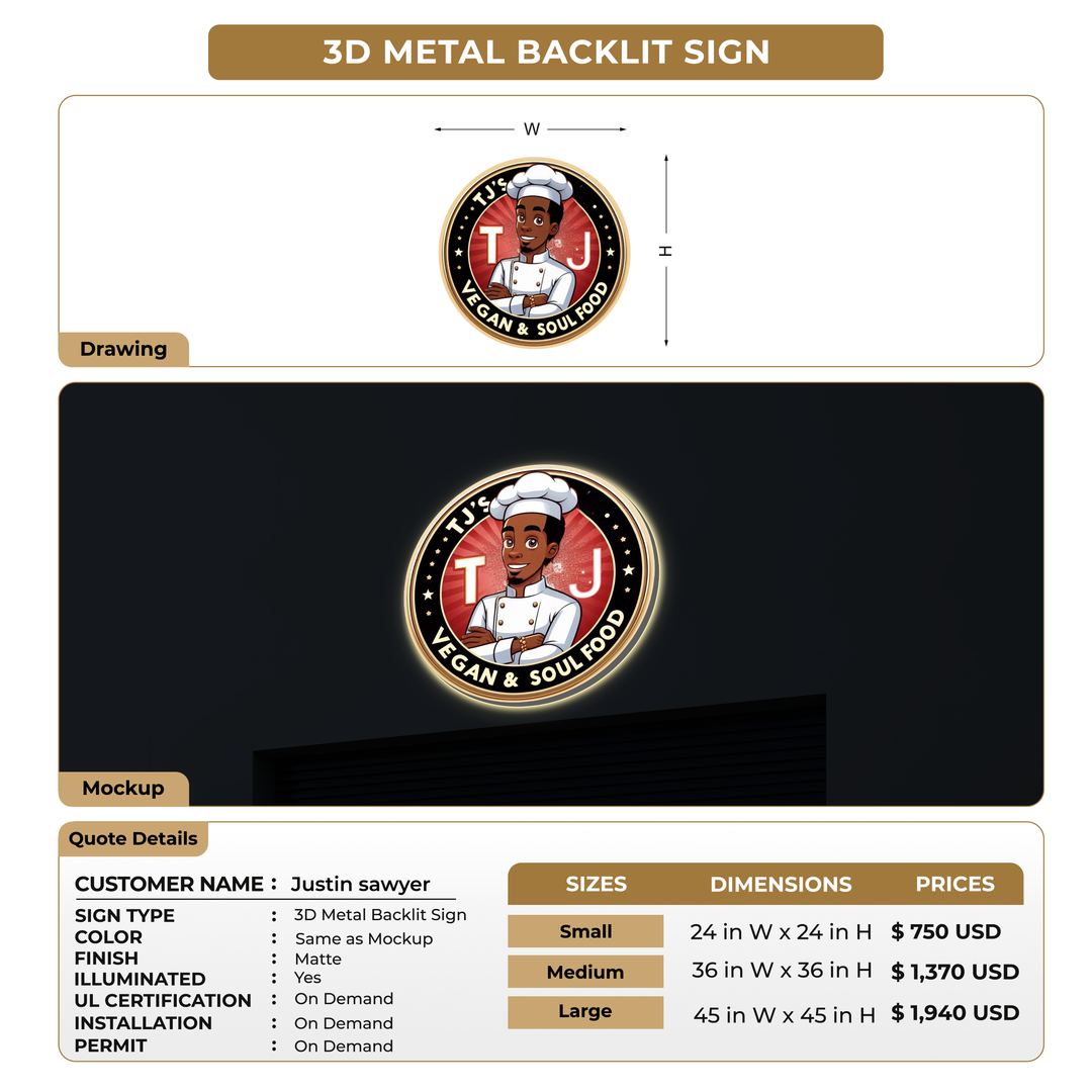 Custom Signs For Justin sawyer